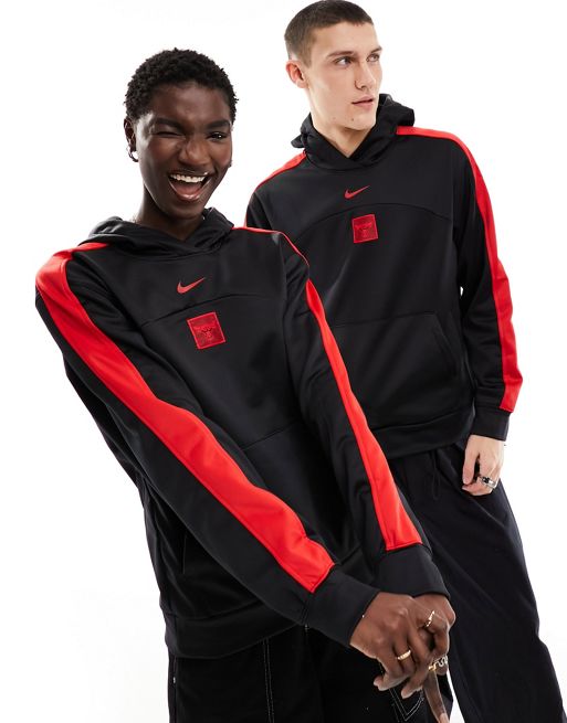 Nike Basketball - NBA Chicago Bulls - Unisex - Sort hættetrøje 