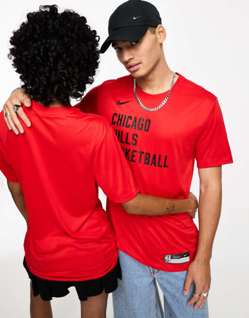 ADIDAS chicago bulls NBA basketball winter hoops game t-shirt [black]