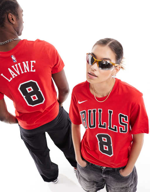 Nike Basketball – NBA Chicago Bulls Zach Lavine – Czerwony T-shirt unisex 