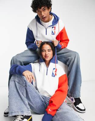 Nike Basketball NBA Diamond Anniversary unisex vintage style hoodie in blue