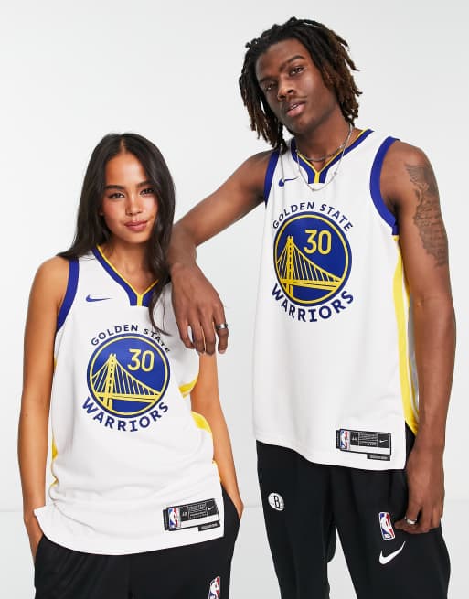 Nike Basketball NBA Golden State Warriors Stephen Curry unisex jersey vest in white