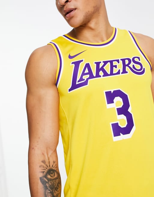 Nike Basketball NBA LA Lakers Anthony Davis Swingman jersey unisex vest in  yellow