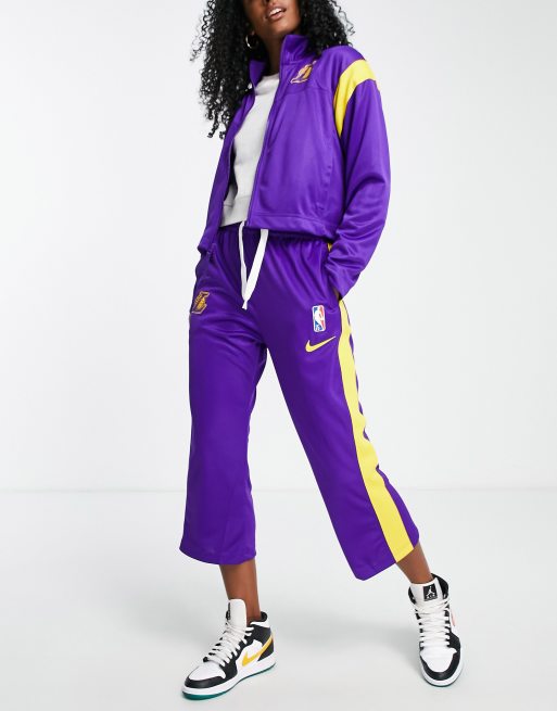 Nike Women's Los Angeles Lakers Purple Courtside Lightweight Jacket, XL