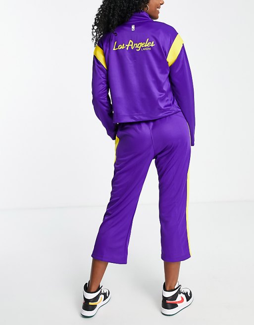 Nike Basketball LA Lakers NBA tracksuit set in black/purple