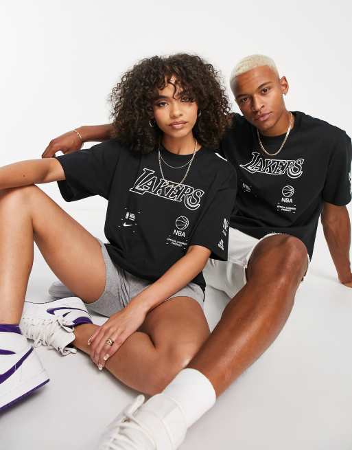 Nike Basketball NBA graphic cropped t-shirt in black