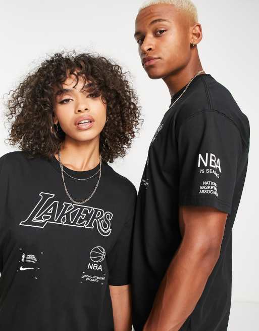 Nike Basketball NBA LA Lakers Courtside Unisex Graphic T-Shirt In Black for  Women