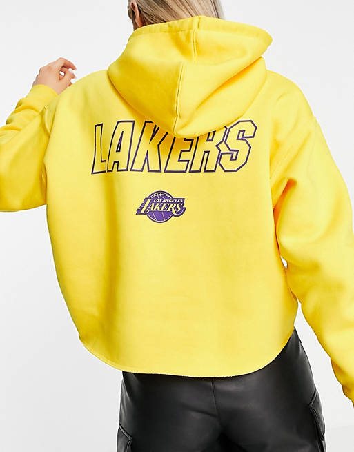 lakers crop top hoodie