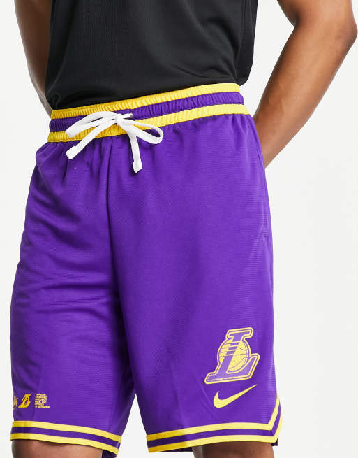 Nike Basketball NBA LA Lakers DNA unisex shorts in purple