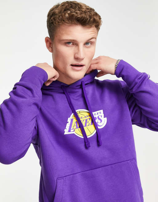 Nike Basketball - NBA LA Lakers - Felpa unisex con cappuccio viola