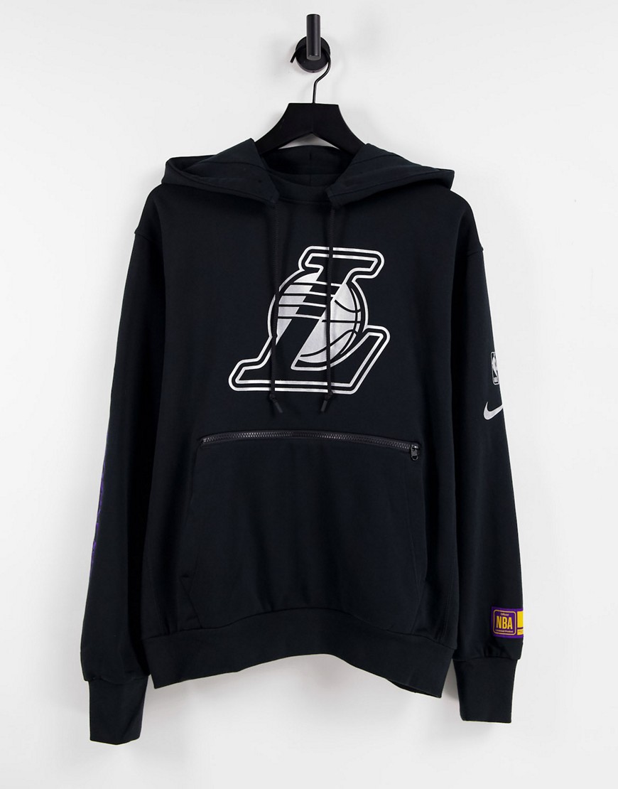 Nike Basketball - NBA LA Lakers - Hættetrøje med logo i sort