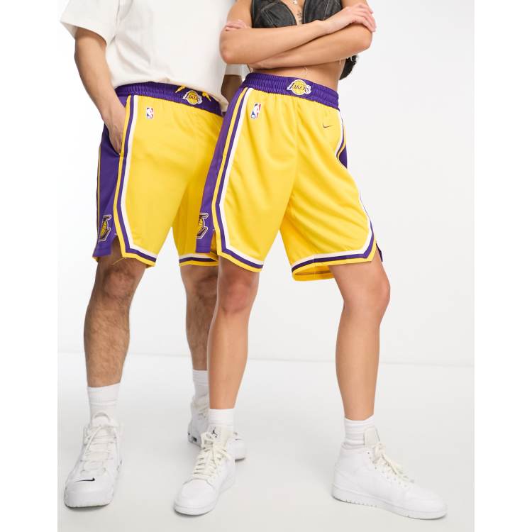 Nike NBA Shorts da Basket Los Angeles Lakers Giallo Bambino Giallo