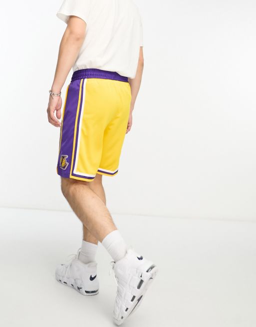 Nike Basketball NBA LA Lakers icon unisex shorts in amarillo yellow