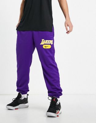 Nike Basketball NBA LA Lakers joggers in purple