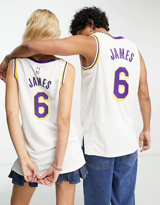 Nike Basketball NBA LA Lakers Lebron James jersey unisex vest in white