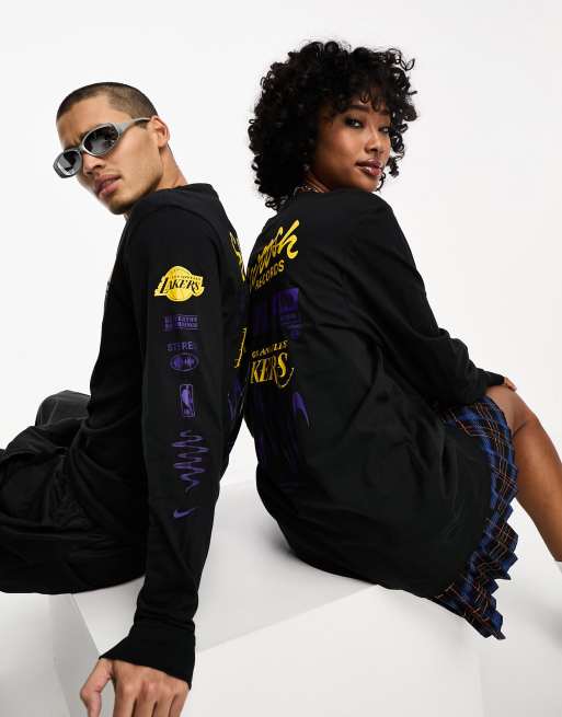 Nike Maglietta Nera Lakers Nike Los Angeles Lakers Kobe Bryant