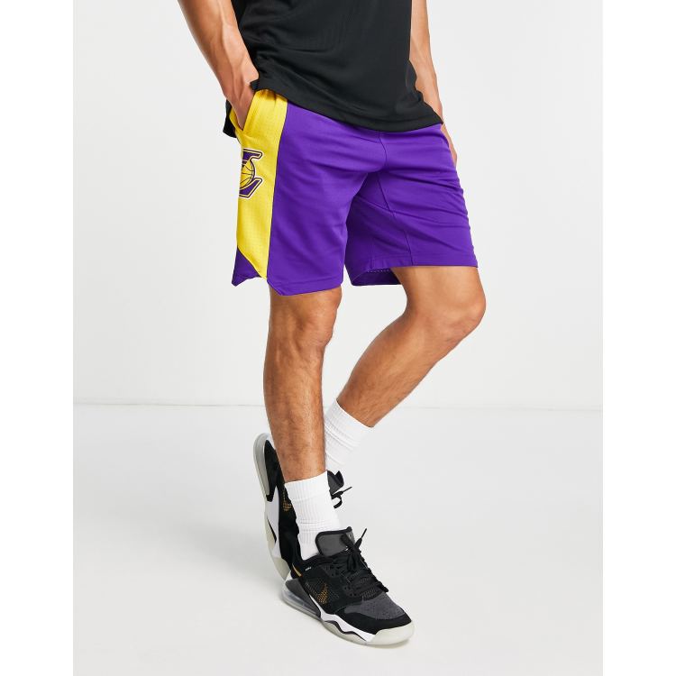 Nike Basketball NBA LA Lakers Practice shorts in purple