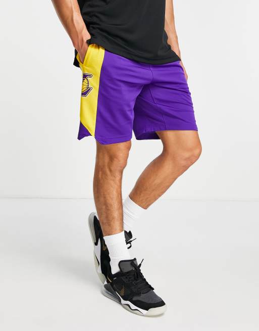 Nike Basketball NBA LA Lakers Practice shorts in purple