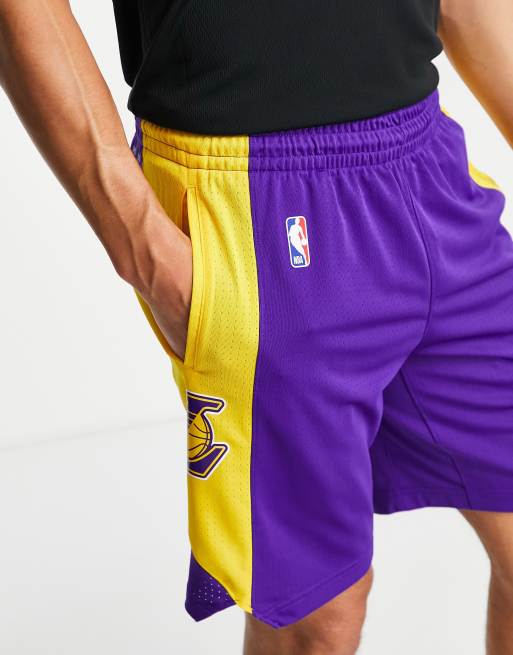 Nike Basketball NBA LA Lakers Practice shorts in purple