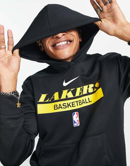 Nike Basketball NBA LA Lakers Spotlight hoodie in black | ASOS