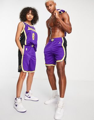 Nike Basketball NBA LA Lakers Swingman Icon Edition unisex shorts in purple