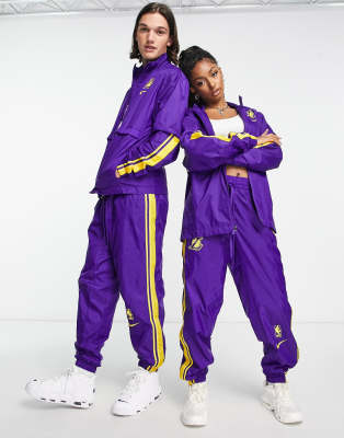 Nike Basketball LA Lakers NBA courtside tracksuit in black