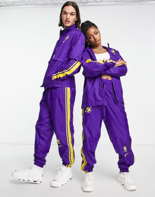 Nike Basketball NBA LA Lakers unisex full tracksuit in purple