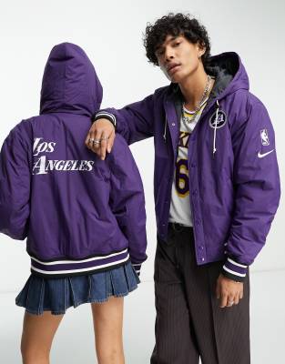 Nba La Lakers Black And White Varsity Jacket