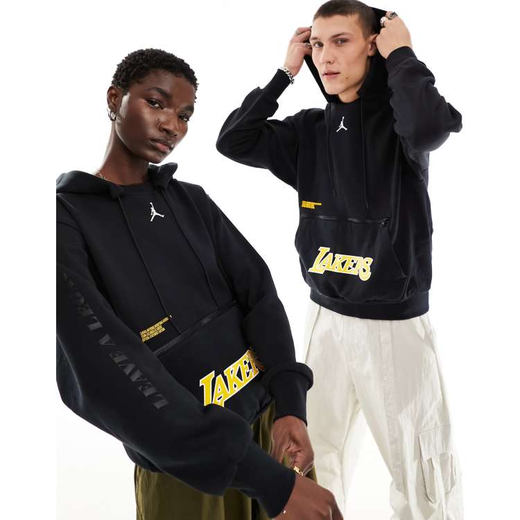 Nike Basketball NBA LA Lakers unisex Jordan graphic hoodie in black and yellow ASOS