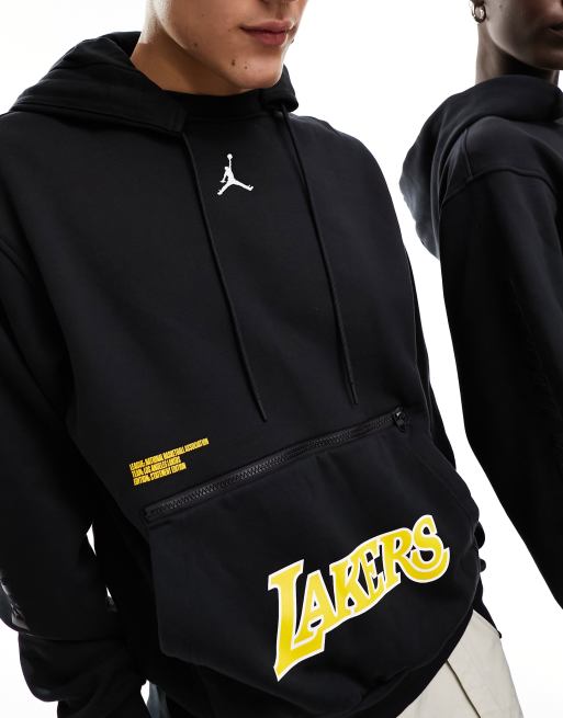 Black lakers hoodie nike best sale