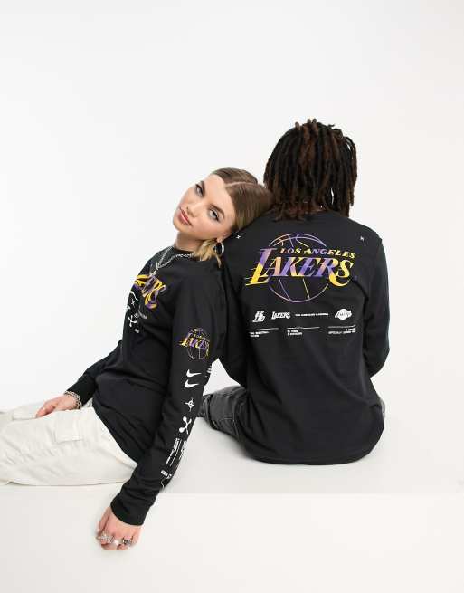 Shop BOSS x NBA Lakers Basketball Team 360 Long-Sleeve Shirt