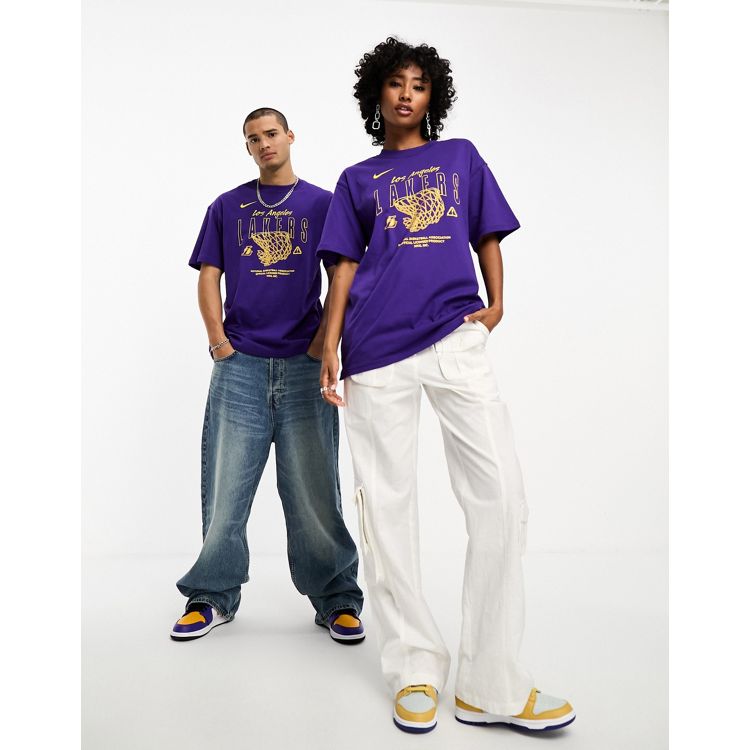 Shirts, Nike La Lakers Short Sleeve Hoodie