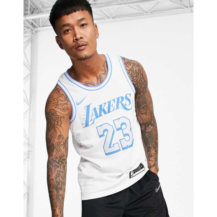 Nike Basketball NBA Los Angeles Lakers Swingman jersey in white