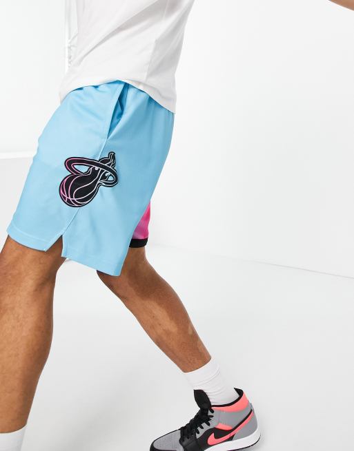 Nike Basketball Nba Miami Heat Basketball Shorts In Rosa Blau Asos