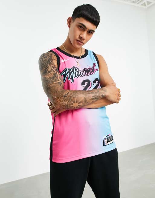 Blue and best sale pink basketball jersey