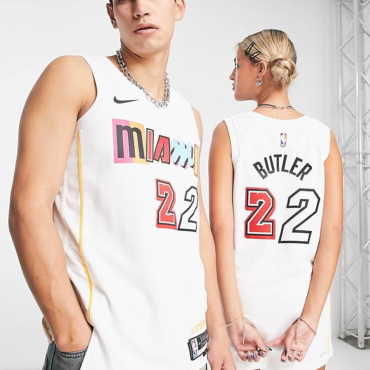 Nike Basketball NBA Miami Heats Dri-FIT City Edition jersey vest in white