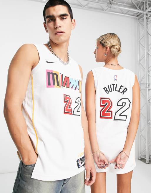 Nike Basketball NBA Miami Heats Dri-FIT City Edition jersey vest in white