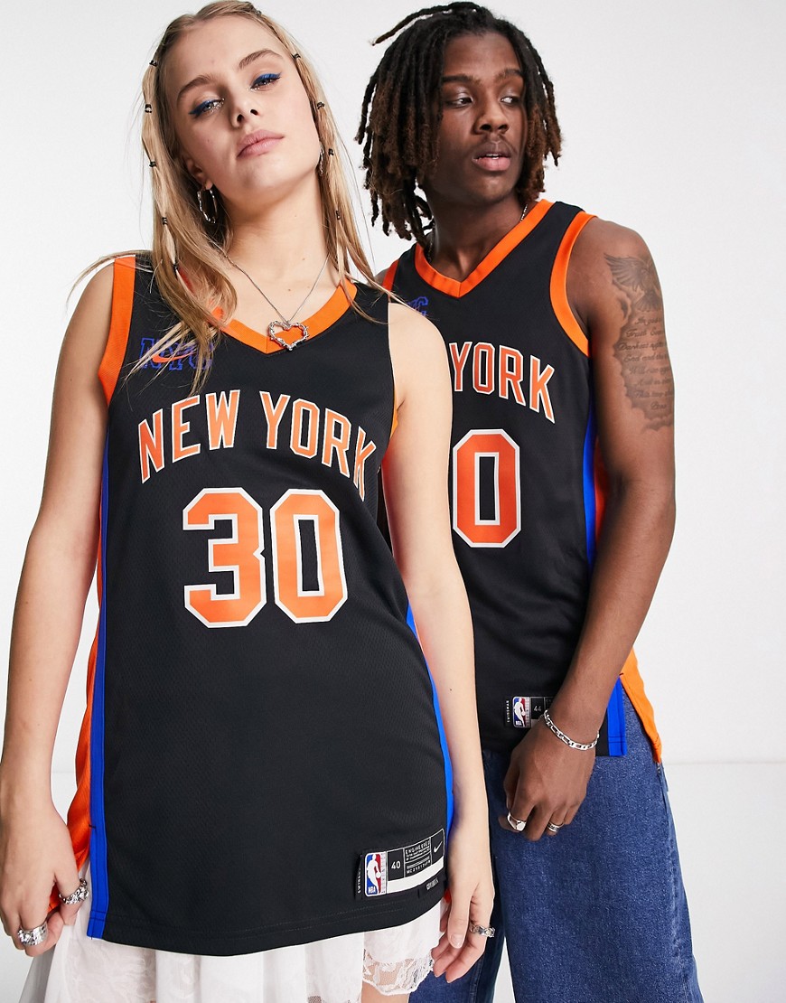 Nike Basketball NBA New York Knicks Dri-FIT City Edition jersey vest in black