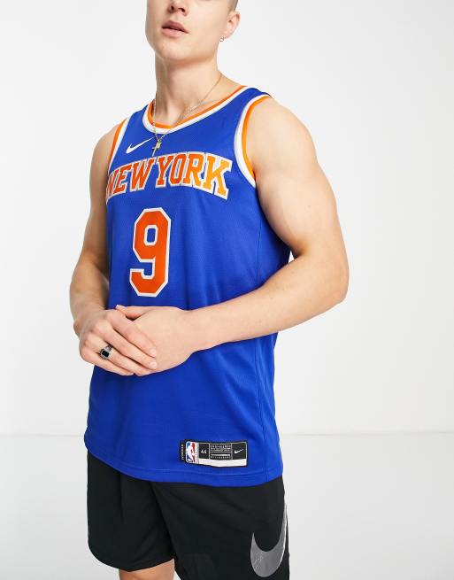 Nike Basketball NBA New York Knicks jersey vest in blue and orange