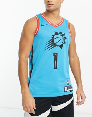 Nike Basketball NBA Pheonix Suns Dri-FIT City Edition jersey vest in blue - ASOS Price Checker