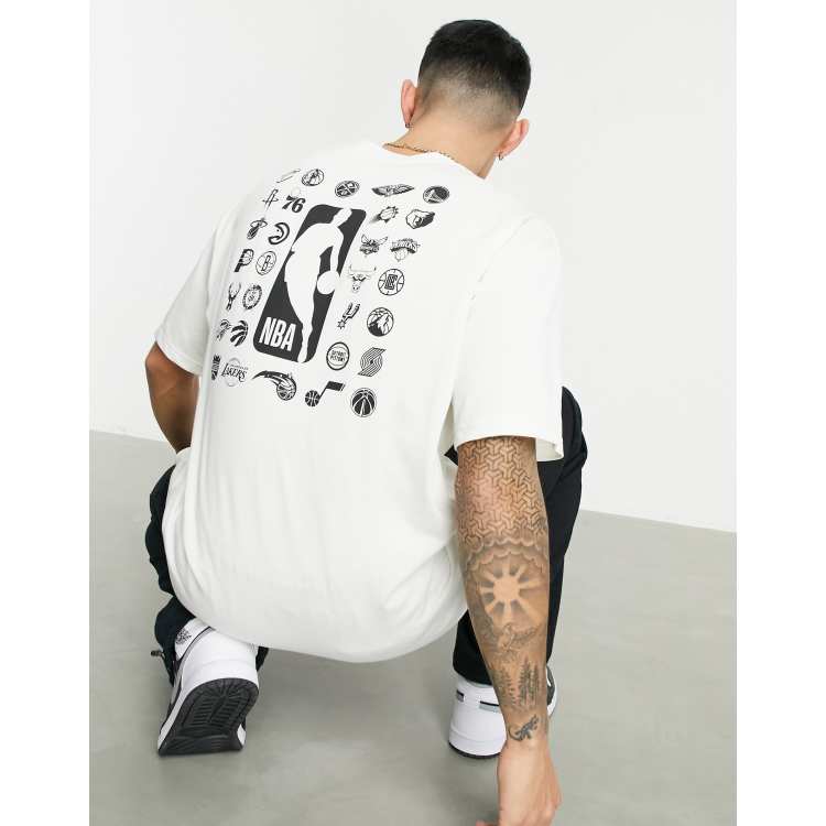 Nike Basketball NBA t-shirt in off white