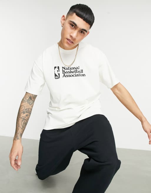 Nike Basketball NBA t-shirt in off white | ASOS