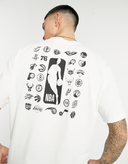 silke Turbine genetisk Nike Basketball NBA t-shirt in off white | ASOS