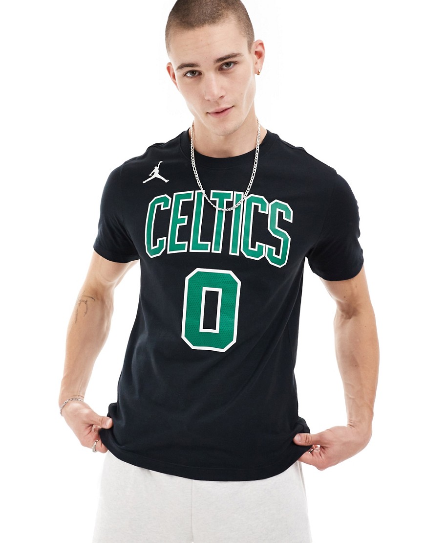 Nike Basketball NBA Unisex Boston Celtics Jayson Tatum essential graphic t-shirt in black