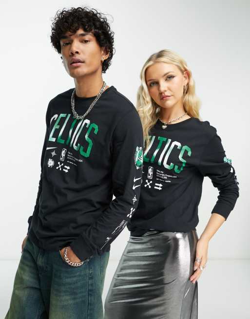 Celtics long cheap sleeve shooting shirt