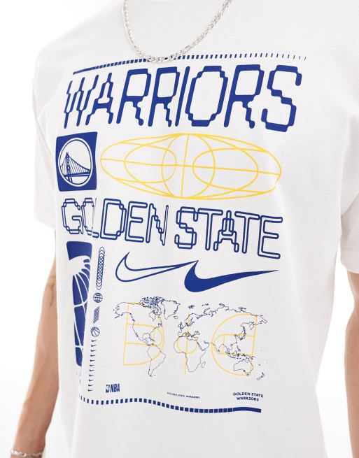 Nike Basketball NBA Unisex Golden State Warriors logo t-shirt in