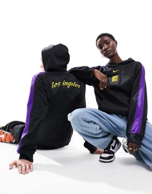 Nike Basketball NBA Unisex LA Lakers hoodie in black