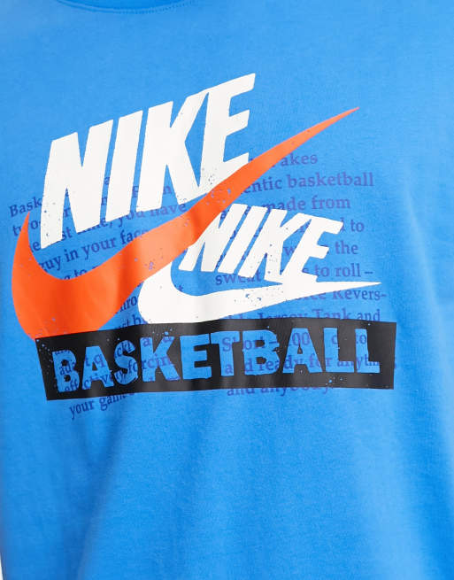 Nike Basketball – Niebieski T-shirt z logo, 3 z 4