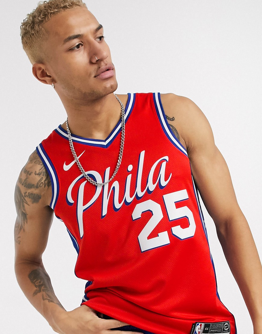 Nike Basketball – Philadelphia '76ers 'Ben Simmons' NBA Swingman – Rött linne-Röd