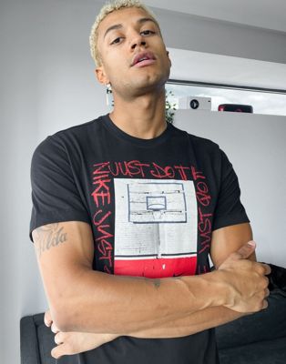 Nike Basketball photo t-shirt in black - ASOS Price Checker