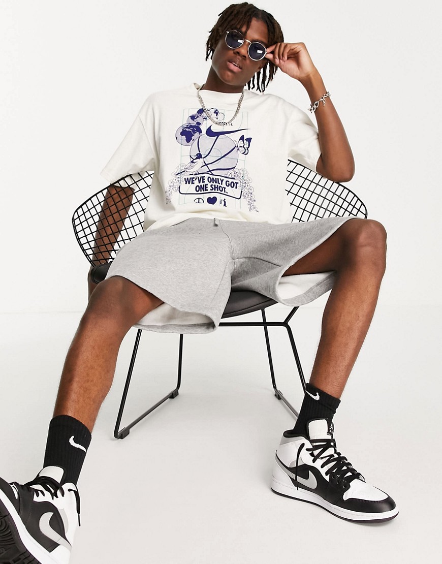 Nike Basketball Revival T-shirt in off-white